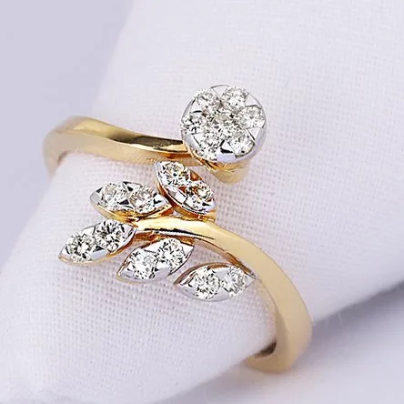 Ring - 14 kt. Yellow gold - 0.40ct. tw. Diamond (Natural) - Diamond Ring