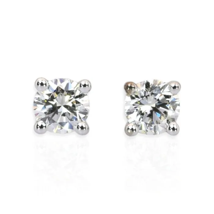 Earrings - 18 kt. White gold - 0.60ct. tw. Diamond (Natural) - IGI Certified Earrings