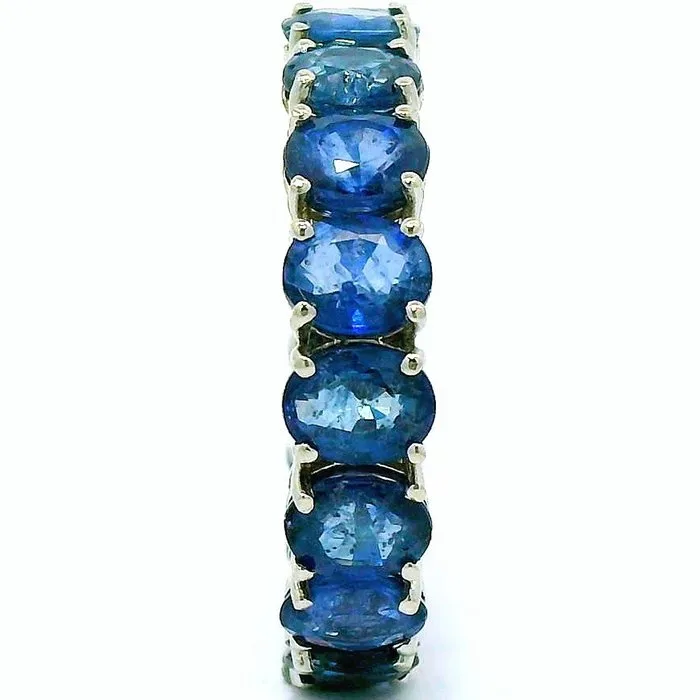 Ring Platinum - 8.28ct. tw. Sapphire - Oval Cut Sapphire Ring