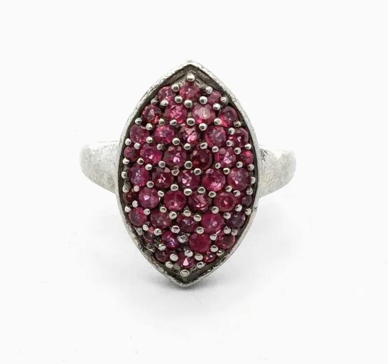 Silver and Gemstone Ring