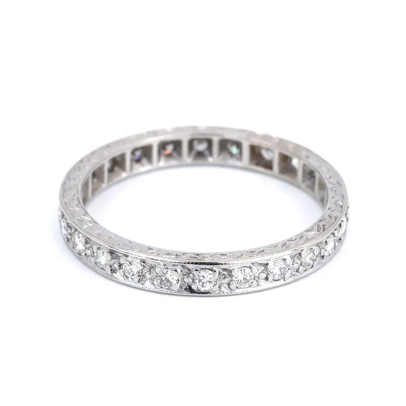 Palladium Diamond Eternity Ring