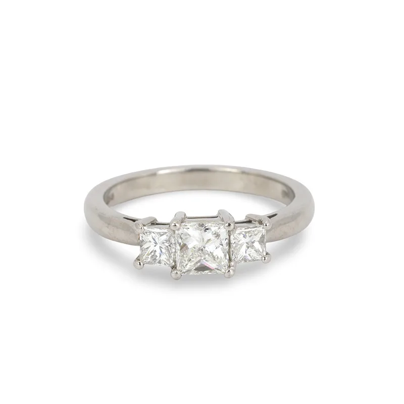 Platinum Diamond Three Stone Ring