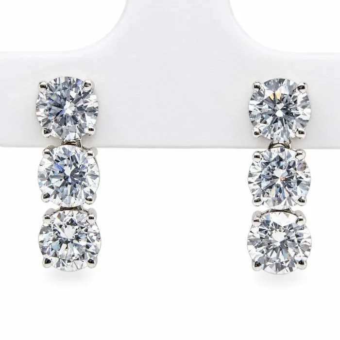 Earrings - 14 kt. White gold - 2.53ct. tw. Diamond (Lab-grown)