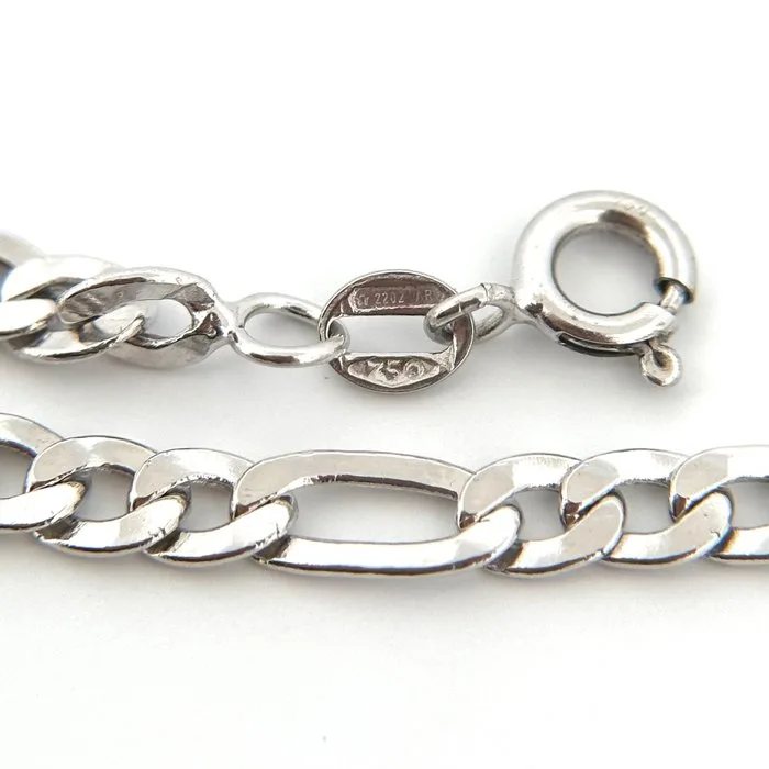 Bracelet - 18 kt. White gold - Figaro