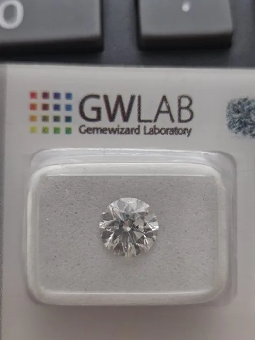 1 pcs Diamond (Natural) - 1.50 ct - Round - H - SI2 - Gemewizard Gemological Laboratory (GWLab)