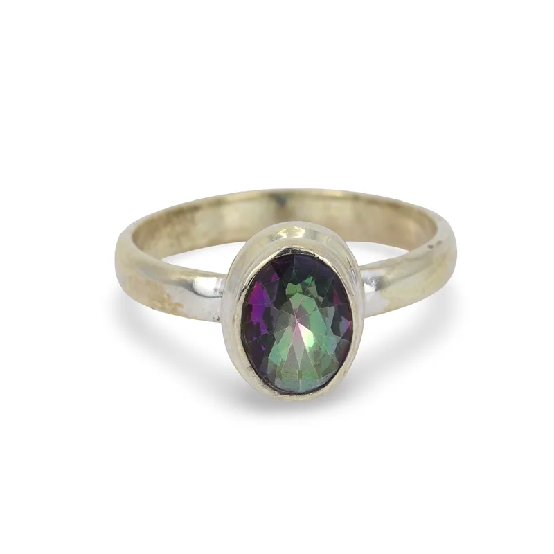 Silver Mystic Topaz Ring