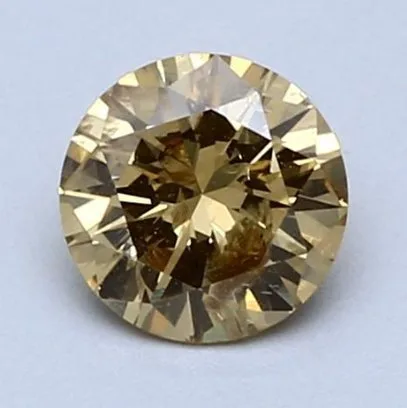1 pcs Diamond (Natural coloured) - 0.64 ct - Round - Fancy Greenish Yellow - SI2 - International Gemological Institute (IGI)