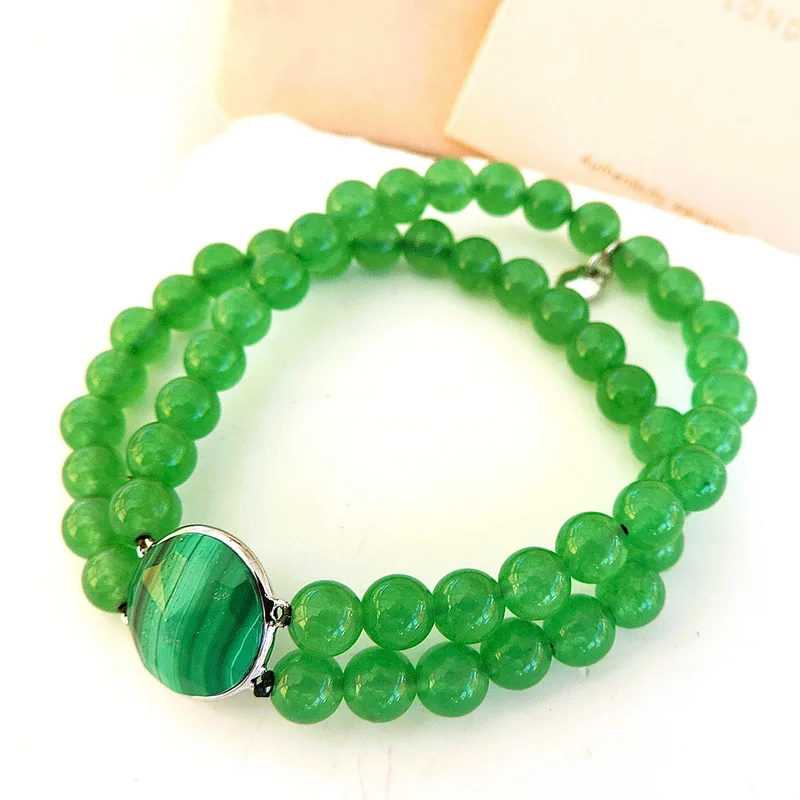 Lola Rose London Jade & Malachite Gemstone Bracelet