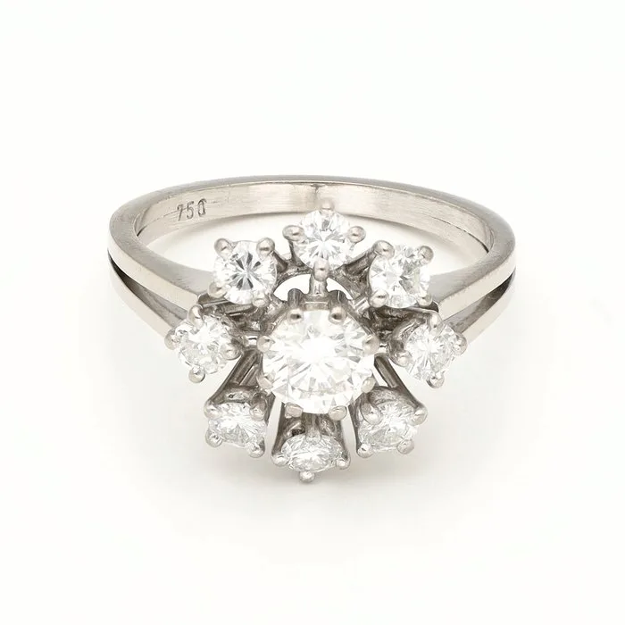 Ring - 18 kt. White gold Diamond (Natural)