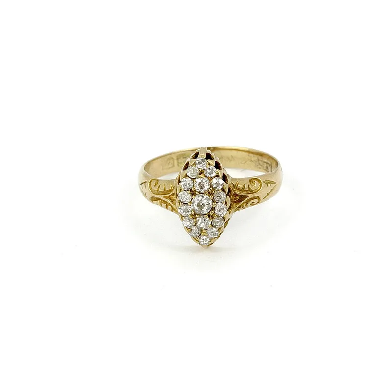 18CT Gold Old Cut Diamond Ring