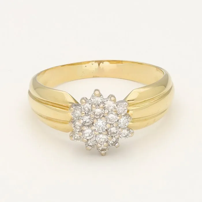 Ring - 18 kt. Yellow gold Diamond (Natural)