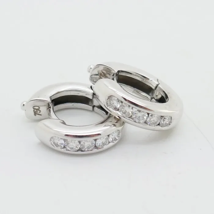 Earrings - 18 kt. White gold - 0.30ct. tw. Diamond (Natural)