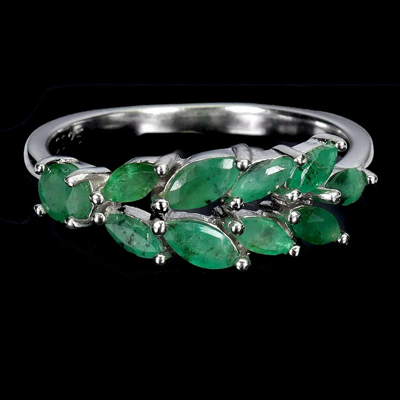 Emerald and Silver Ring