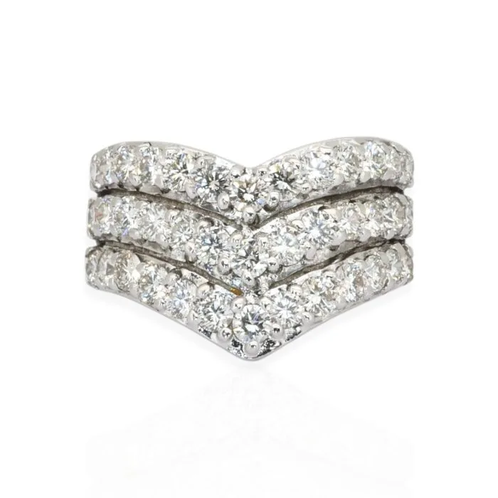 Ring - 18 kt. White gold - 2.01ct. tw. Diamond (Natural) - IGI Certified Ring