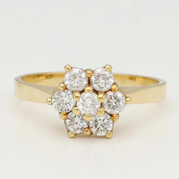 Ring - 18 kt. Yellow gold Diamond (Natural) - Rozetring
