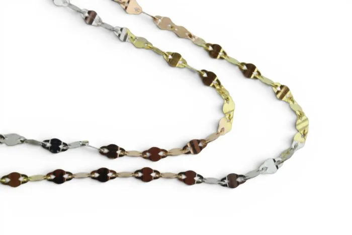 Necklace - 18 kt. Yellow gold, White gold, Rose gold