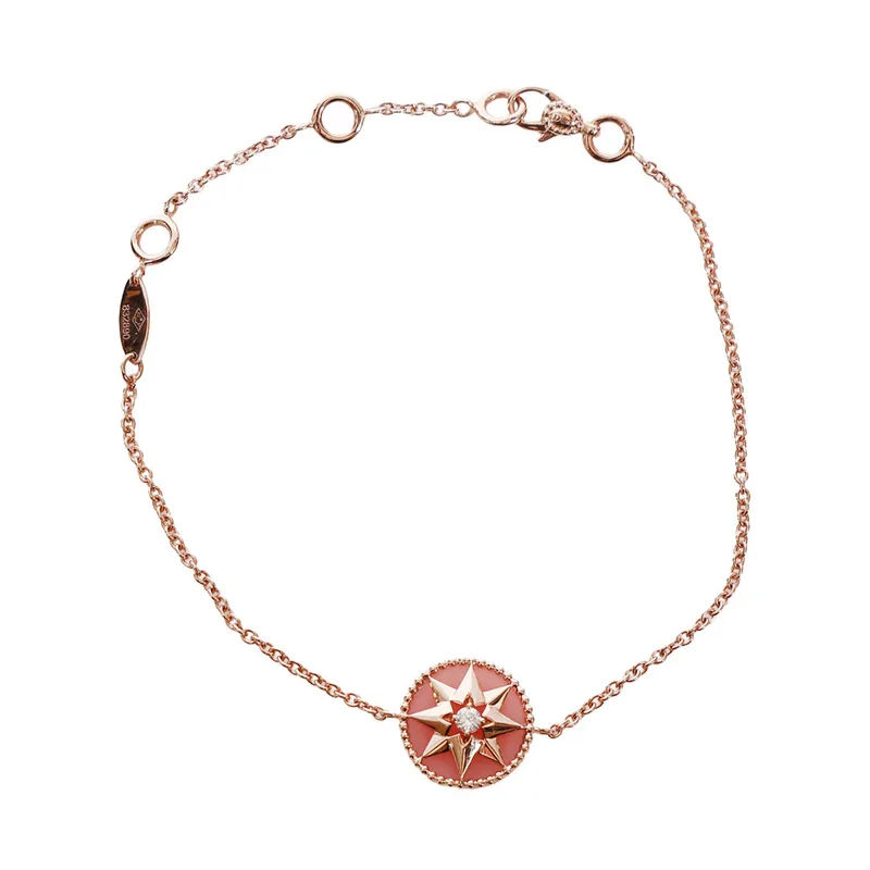 A Dior 18 Carat Rose Gold & Diamond Bracelet