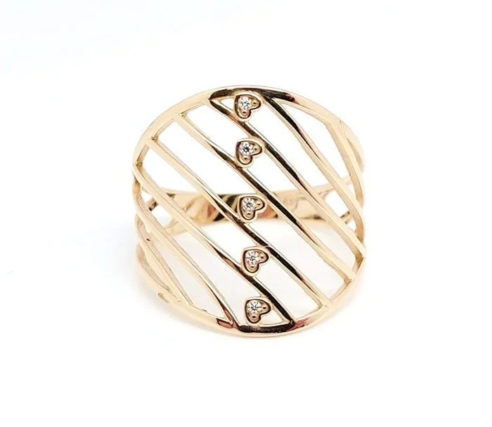 Ring - 14 kt. Yellow gold - 0.07ct. tw. Diamond (Natural) - 1.004