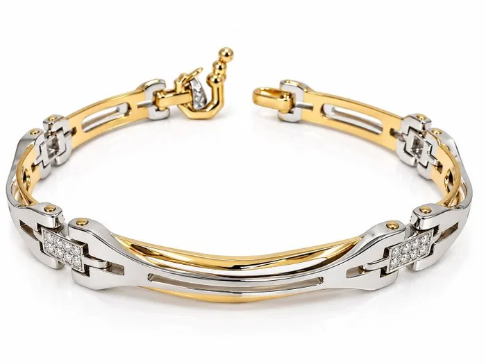 Barakà - Tennis bracelet - 18 kt. White gold, Rose gold - 0.50ct. tw. Diamond (Natural) - Made in Italy