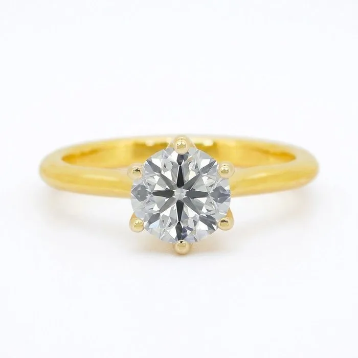Ring - 18 kt. Yellow gold - 1.10ct. tw. Diamond (Natural) - IGI Certified Ring