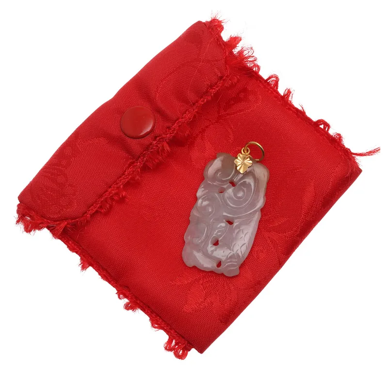 A Carved Lavender Jade Pendant