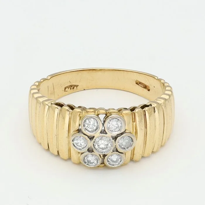 Ring - 18 kt. Yellow gold Diamond (Natural)
