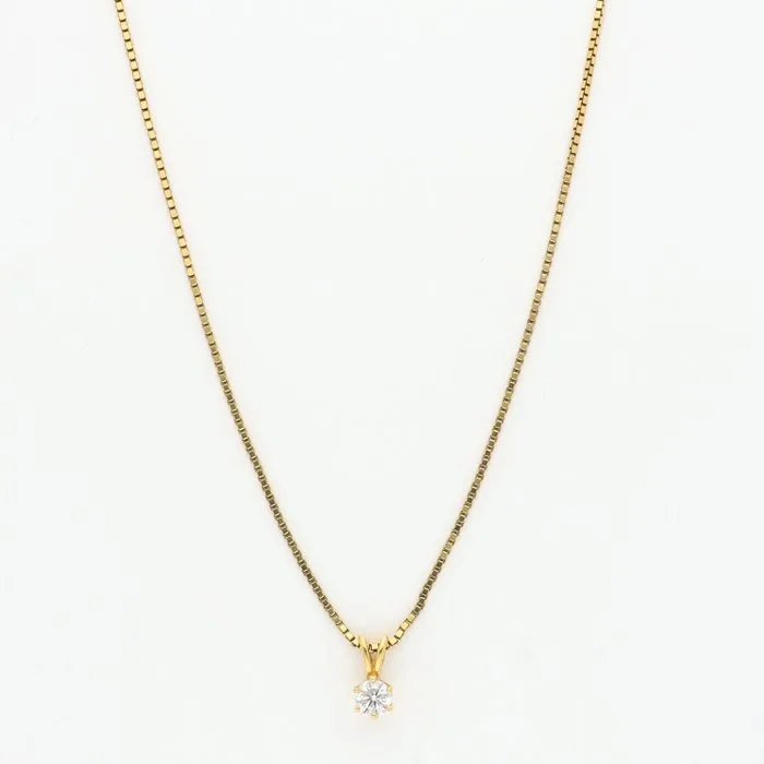 Necklace - 18 kt. Yellow gold Diamond (Natural)