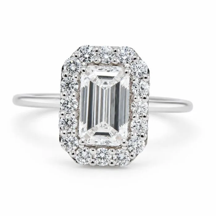 Ring - 14 kt. White gold - 2.11ct. tw. Diamond (Lab-grown) - Diamond