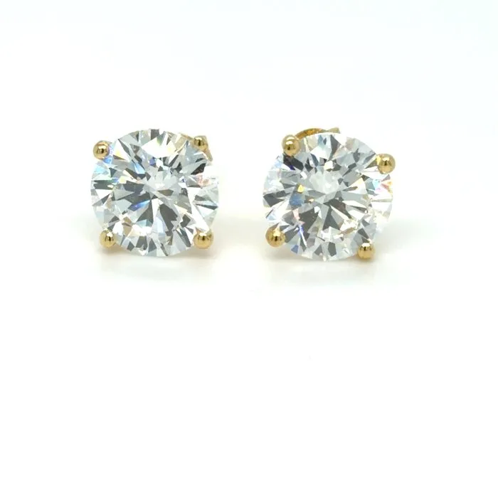 Earrings - 14 kt. Yellow gold - 5.04ct. tw. Diamond (Lab-grown)