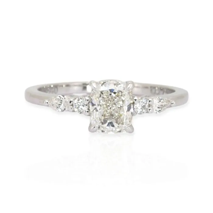 Ring - 18 kt. White gold - 1.21ct. tw. Diamond (Natural) - Diamond - IGI Certified Ring