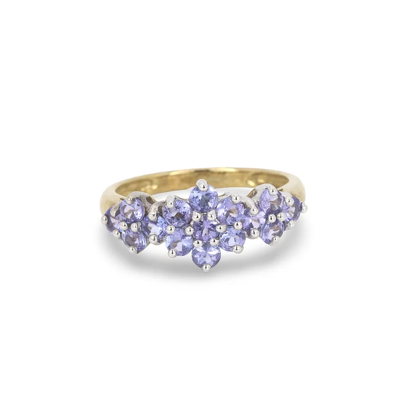 Tanzanite 9CT Cluster Ring