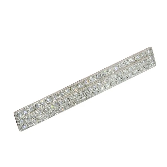 Brooch Platinum - Diamond - Vintage 1950s