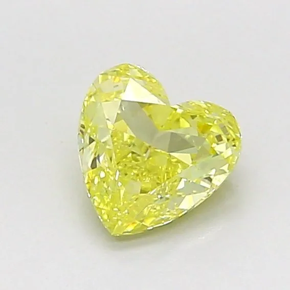 1 pcs Diamond (Natural coloured) - 0.68 ct - Heart - Fancy intense Yellow - VS2 - Gemological Institute of America (GIA)