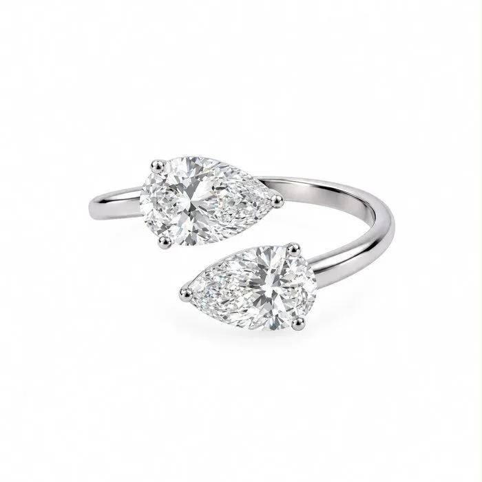 Ring - 14 kt. White gold - 3.11ct. tw. Diamond (Lab-grown)