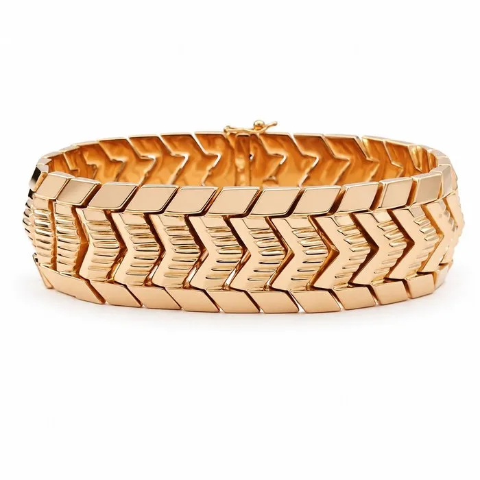 Bracelet - 18 kt. Yellow gold - Made in Italy - Handmade
