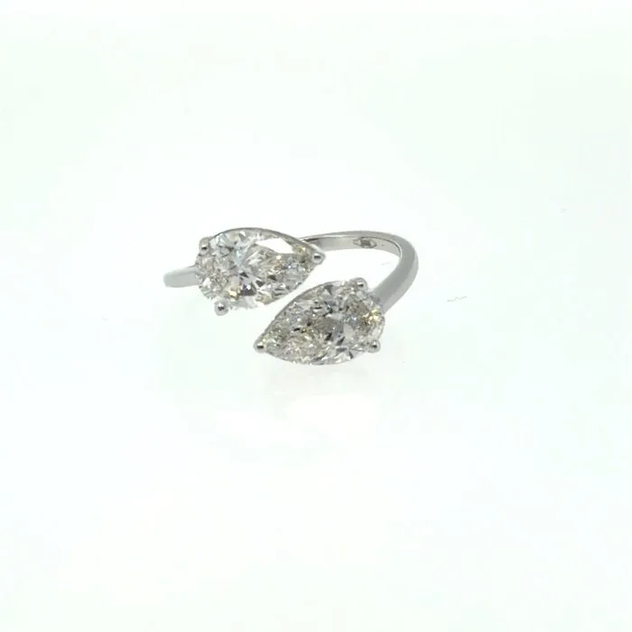 Ring - 14 kt. White gold - 3.17ct. tw. Diamond (Lab-grown)