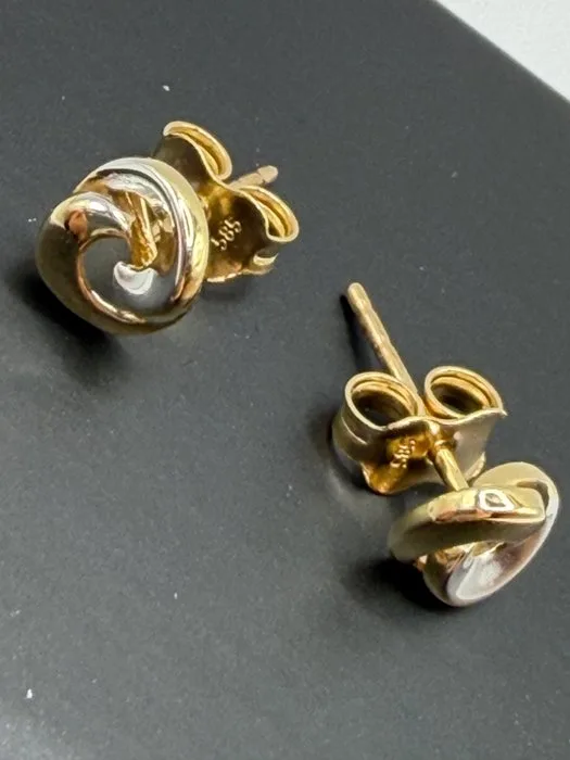 Earrings - 14 kt. Yellow gold, White gold