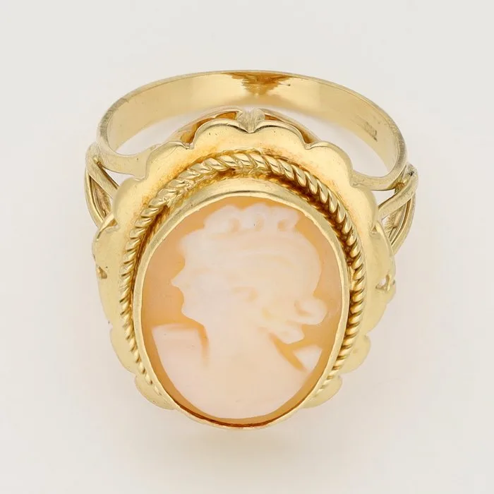 Ring - 18 kt. Yellow gold - Camee
