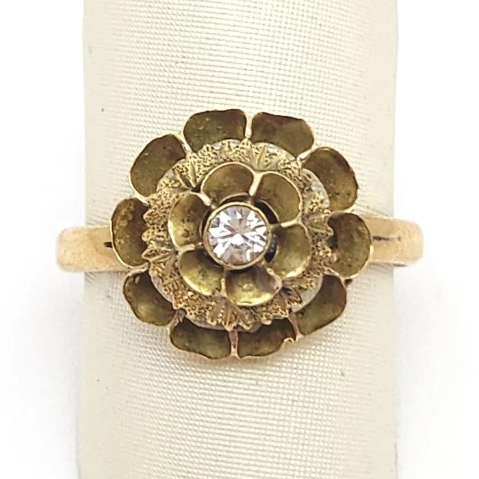 Ring - 18 kt. Yellow gold Diamond (Natural)