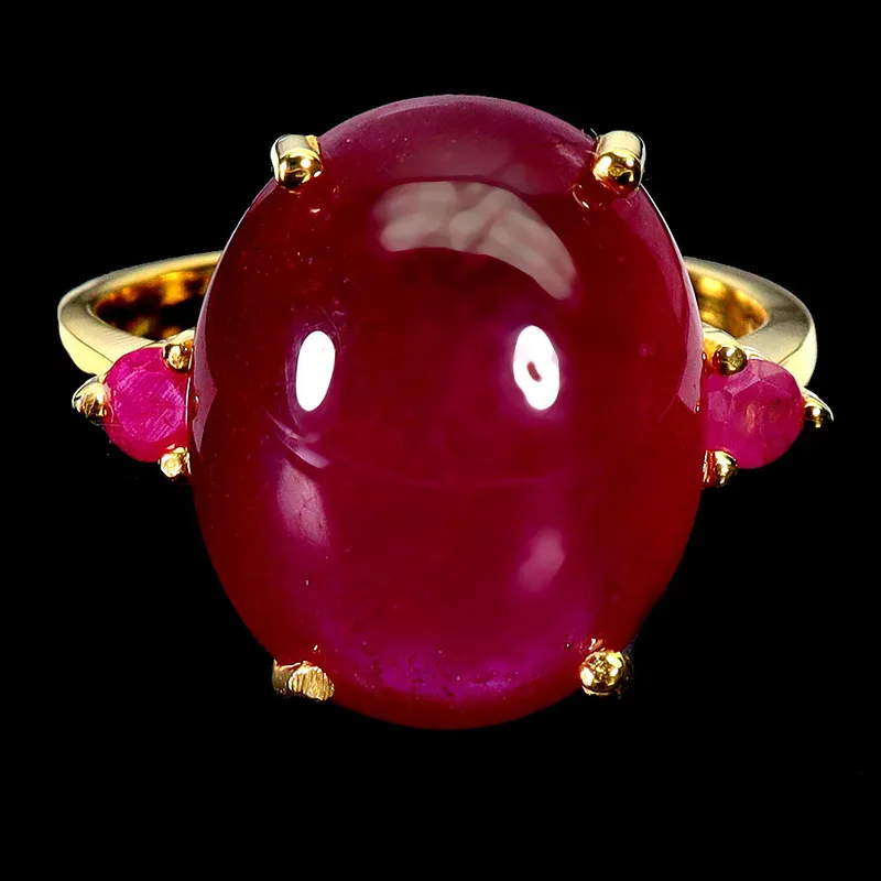 Large Cabochon Ruby Ring