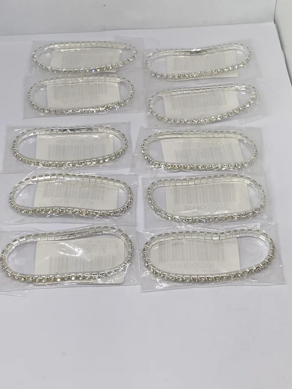 Ten Silver Plated Tennis Bracelets