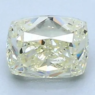 1 pcs Diamond (Natural coloured) - 1.01 ct - Cushion - Light Yellow - SI2 - International Gemological Institute (IGI)