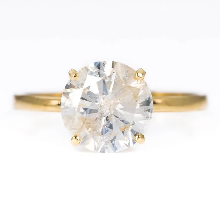 Ring - 14 kt. Yellow gold - 2.42ct. tw. Diamond (Natural) - GCI