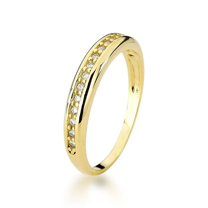 Ring - 14 kt. Yellow gold - 0.21ct. tw. Diamond (Natural) - 1.028