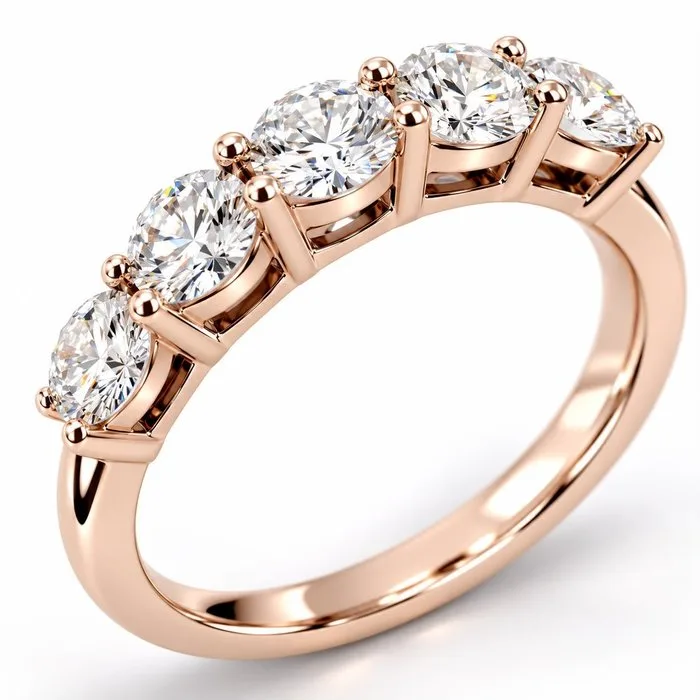 Ring - 14 kt. Rose gold - 2.51ct. tw. Diamond (Lab-grown) - Free shipping
