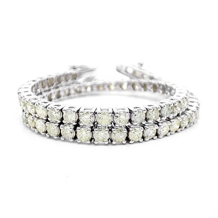 Tennis bracelet - 14 kt. White gold - 3.76ct. tw. Diamond (Natural)