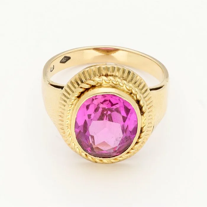 Ring - 18 kt. Yellow gold - Ruby