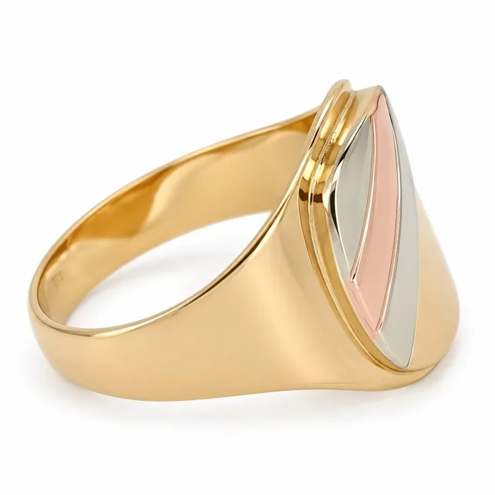 Ring - 18 kt. Yellow gold, White gold, Rose gold - Made in Italy - Handmade